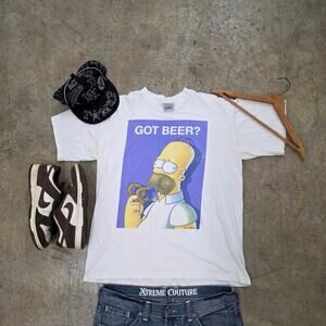Vintage 1995 Stanley Desantis "Got Beer?" Simpsons T-Shirt